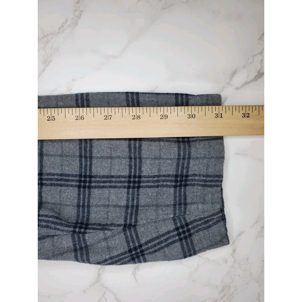 L.L. Bean Men's Medium Gray Plaid Flannel Pajama Top Soft Sleepwear Shirt